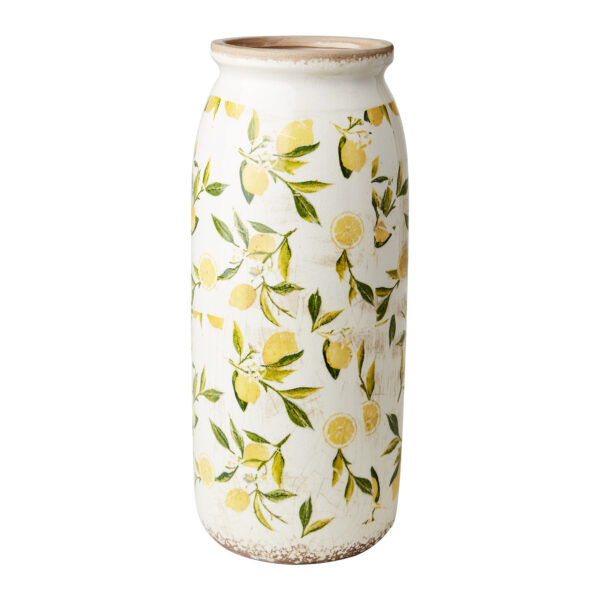 LEMONA Urna L, Vit/grön/gul
