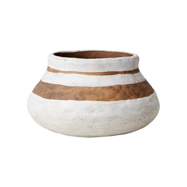 CAMILLE Kruka S, Vit/brun